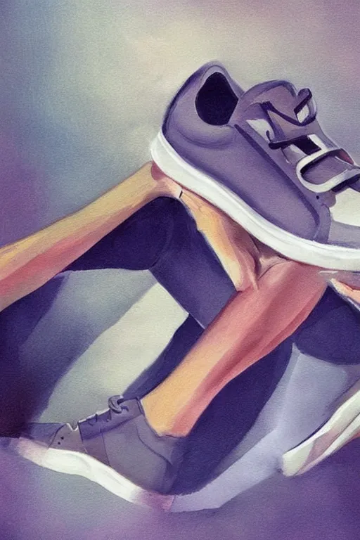 Image similar to Sneakers beautiful art, realistic proportions, soft light, soft colors, smooth, sharp focus, illustration, art
