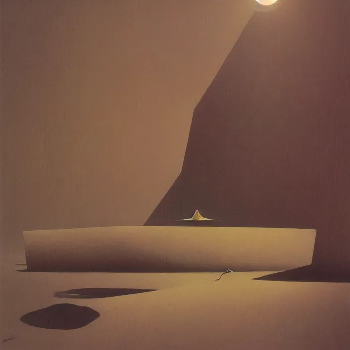 Image similar to Dark Sun, science fiction, Edward Hopper and James Gilleard, Zdzislaw Beksinski, highly detailed