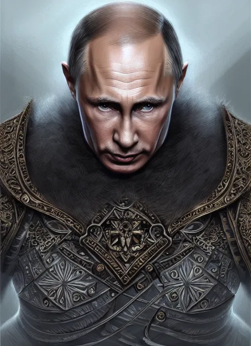 Image similar to vladimir putin, d & d, fantasy, intricate, elegant, highly detailed, digital painting, artstation, concept art, sharp focus, illustration