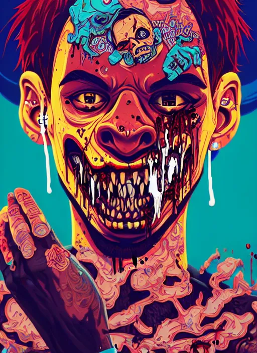 Image similar to zombie full body hiphop streetwear drip, tristan eaton, victo ngai, artgerm, rhads, ross draws