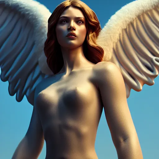 Prompt: beautiful female angel welcoming you to heaven ,highly detailed, 4k, HDR, award-winning, artstation, octane render