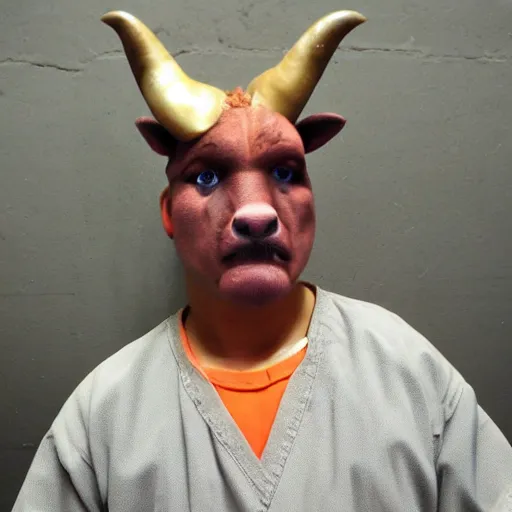 Image similar to inmate with bull head