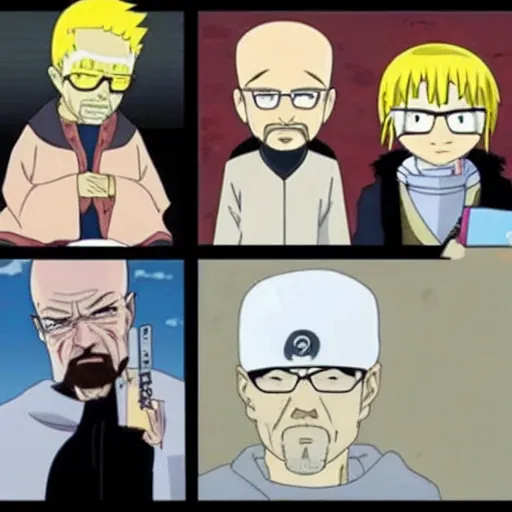 Prompt: Walter white in naruto