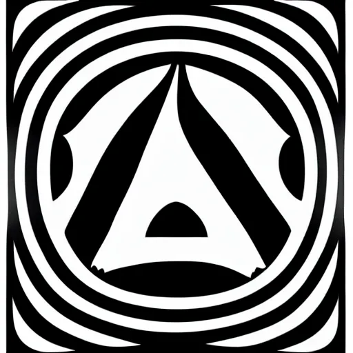 Image similar to black and white minimal animal symbol by karl gerstner, monochrome, 8 k scan, centered, symetrical, satisfying, bordered