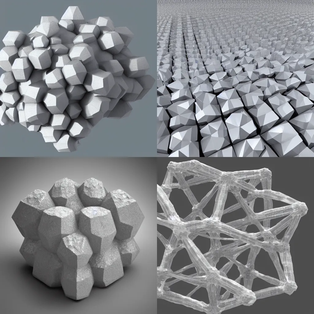 Prompt: 3D render of the calcium fluoride atomic crystal structure