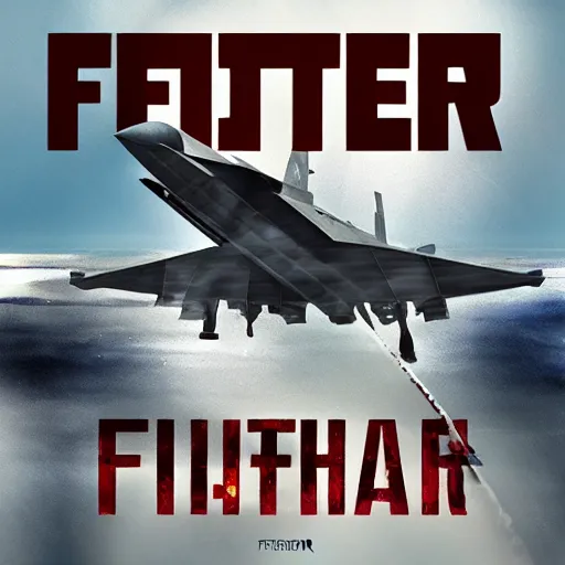 Prompt: fighter jet album art, cover art, poster
