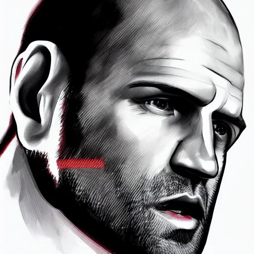 Prompt: a details digital artwork of jason statham as super mario