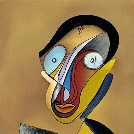 Prompt: persistence of memory if salvador dali was a cubist