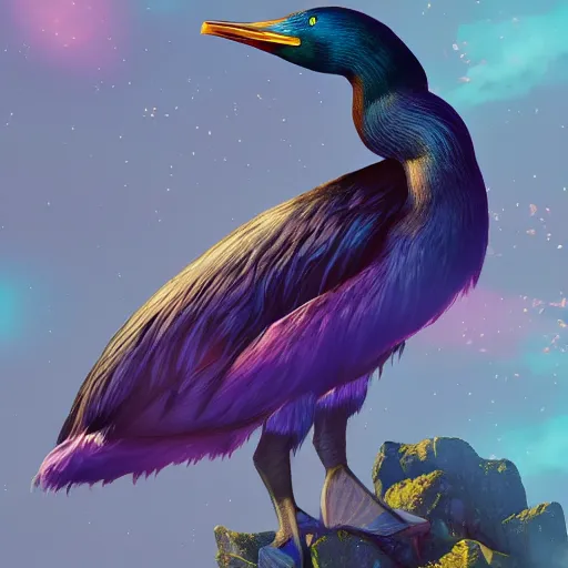 Prompt: What did it cost Dreamweaver was it time to reel him in, cormorant, high quality, 8k, trending on Artstation, beautiful, surreal