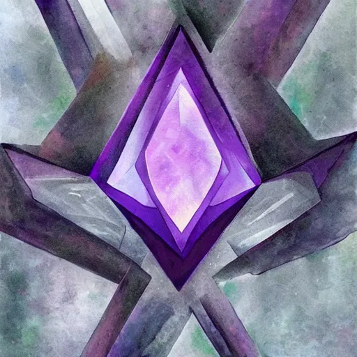 Image similar to Amethyst crystal shard radiating an evil dark glowing aura 🎨🖌️