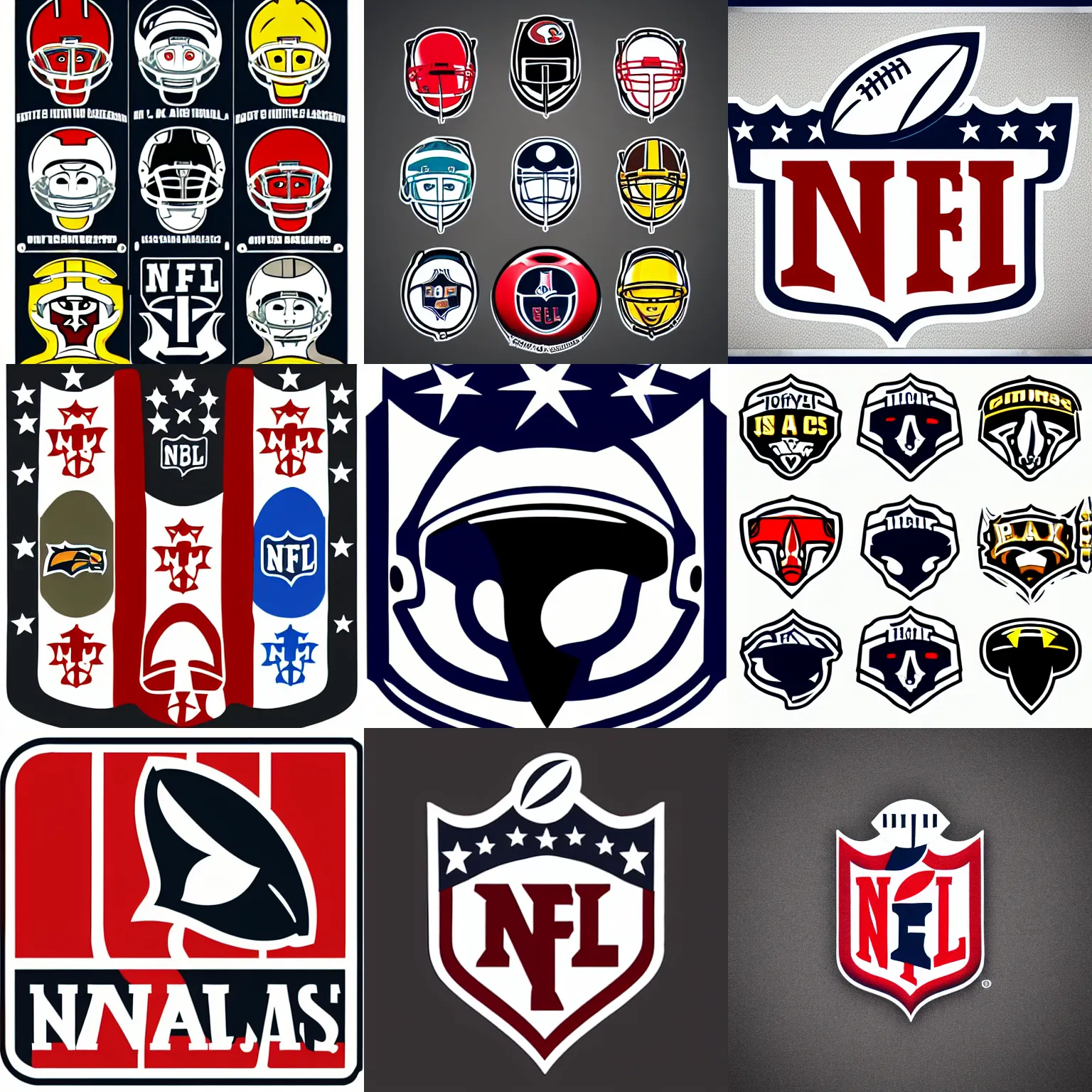 Prompt: NFL team logo for cartoon babies, black background