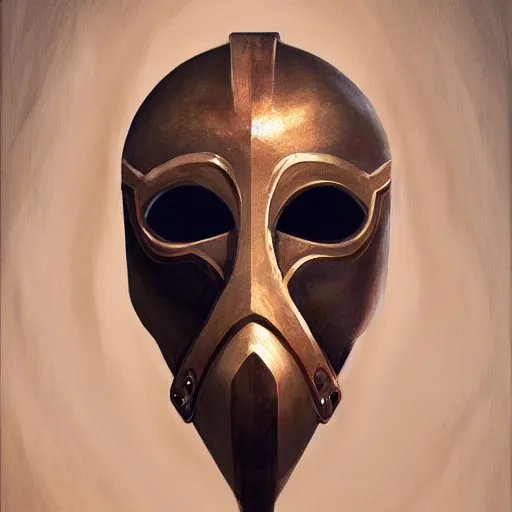 Prompt: mask with a symbol for a society secret, science fiction, concept art oil painting by jama jurabaev, extremely detailed, brush hard, artstation