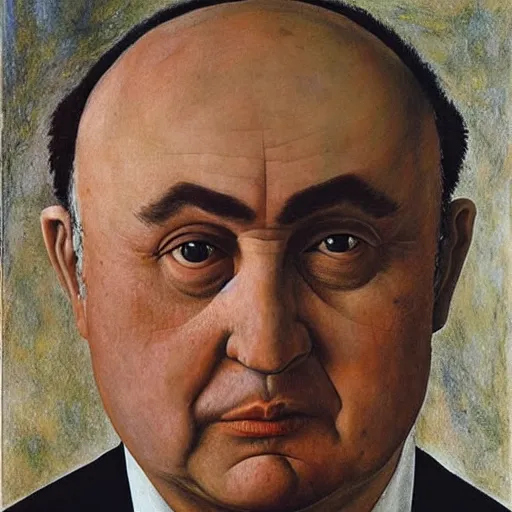Prompt: portrait of mikhail gorbachev by frida kahlo