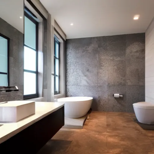 Prompt: modern bathroom design