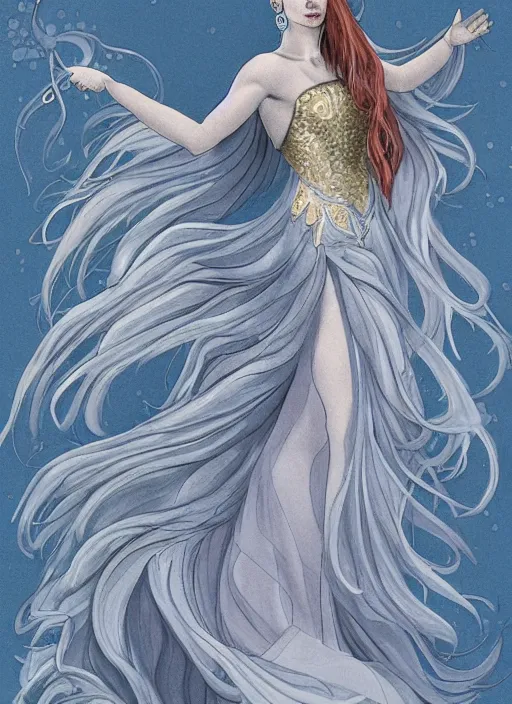 Prompt: sophie turner as moon goddess design by rachel pollack