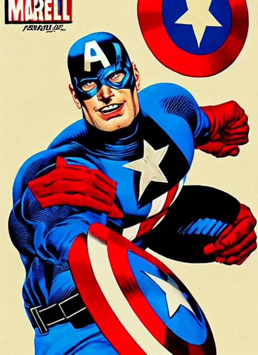 Image similar to captain america reimagined. portrait by clyde caldwell and jean giraud and anton otto fischer and john philip falter and will eisner and gil elvgren