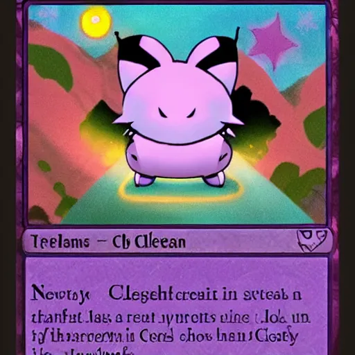 Prompt: clefairy in the shadow isles
