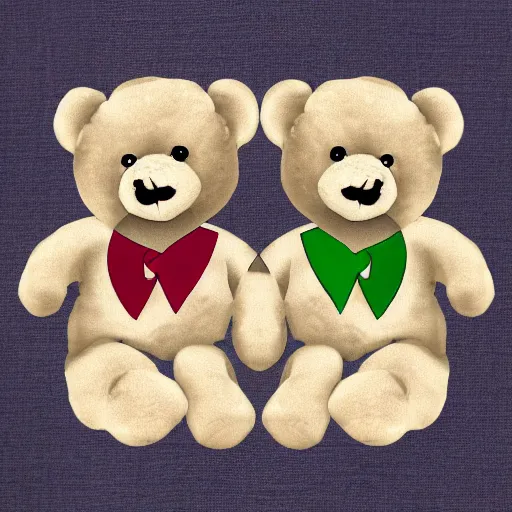 Image similar to two headed teddy bear, logo