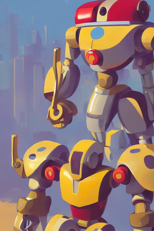 Image similar to metabots medabots medarotto medarot robot minimalist comics, behance hd by jesper ejsing, by rhads, makoto shinkai and lois van baarle, ilya kuvshinov, rossdraws global illumination ray tracing hdr radiating a glowing aura