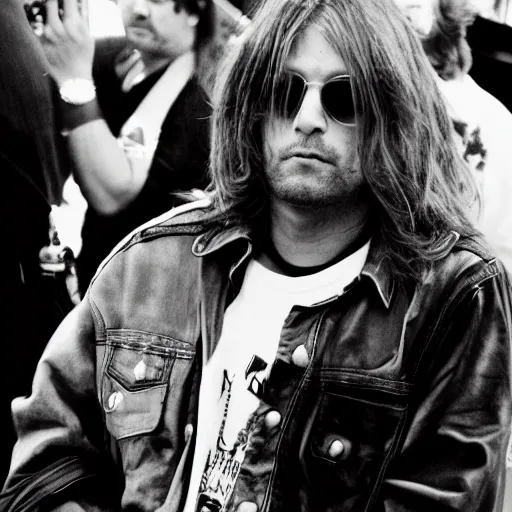 Prompt: curt cobain 2022 street photography hd