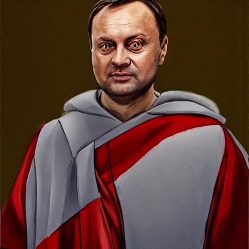 Prompt: Andrzej Duda as a Jedi,