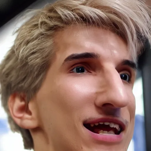 Image similar to xqc, big long nose, underbite