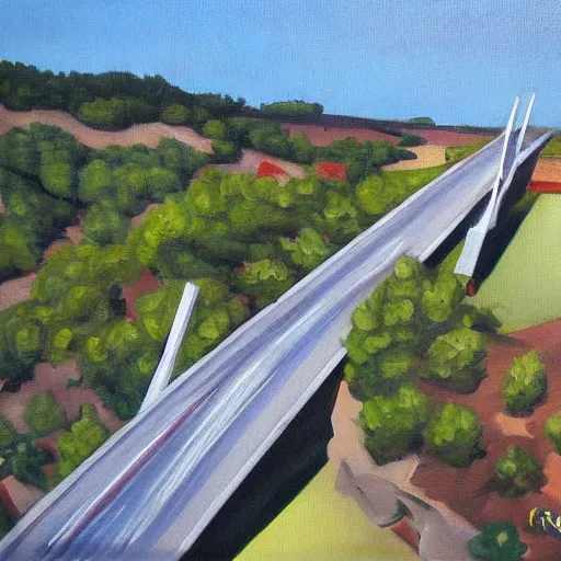 Image similar to beautiful painting of sargent texas fm 4 5 7 bridge by olaf krans