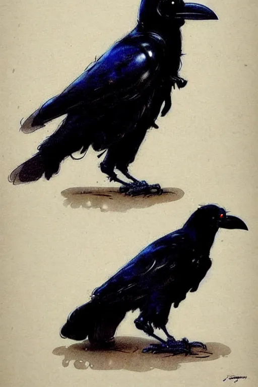 Prompt: (((((1950s robot raven . muted colors.))))) by Jean-Baptiste Monge !!!!!!!!!!!!!!!!!!!!!!!!!!!!!!