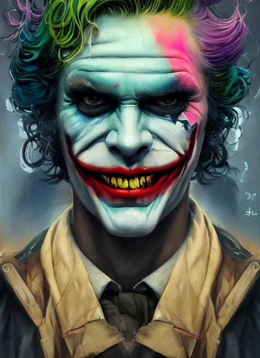 beautiful portrait of Lofi cyberpunk Joker, by Tristan | Stable Diffusion