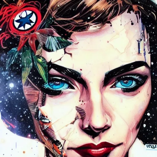 Prompt: The most beautiful person in the world, by MARVEL comics and Sandra Chevrier