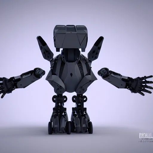 Image similar to hard surface, robotic platform, based on realistic low poly convex shape, 6 claws, symmetric, unreal engine
