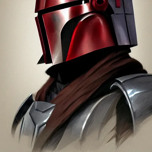 Image similar to Portrait of Django Fett, Cowboy Mandalorian, Star wars Concept art trending on cgsociety