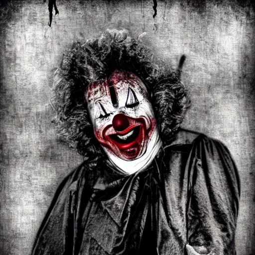 Prompt: nft clown by | horror themed | creepy