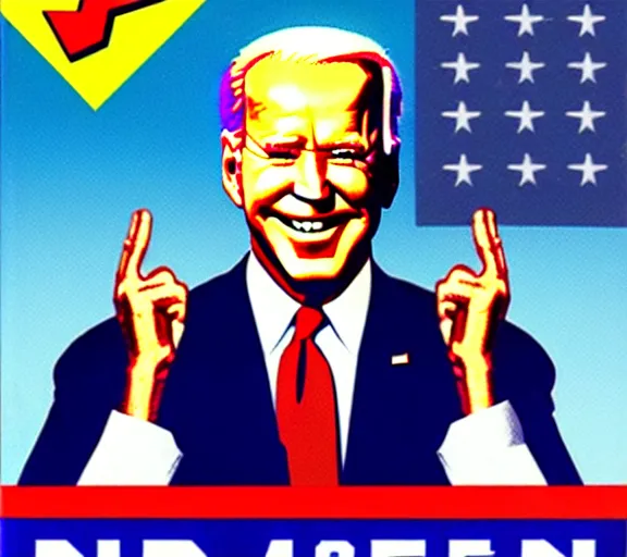 Image similar to N64 Box Art of Super Joe Biden, Ebay Listing