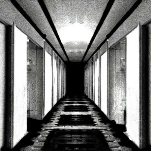 Image similar to the backrooms, liminal space, eerie, grainy footage, first person,