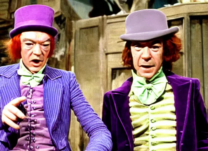 film still of Ian McKellan as Willy Wonka in Willy, Stable Diffusion