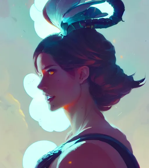 Image similar to portrait of a beautiful phoenix queen in complex and shiny dress by ross tran and atey ghailan, by greg rutkowski, by greg tocchini, by james gilleard, by joe fenton, by kaethe butcher, dynamic lighting, grunge aesthetic