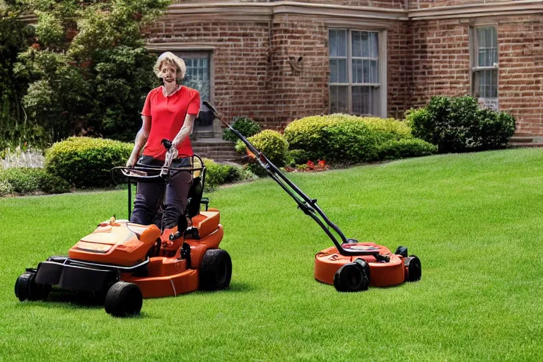 Image similar to The Garfield lawn mower