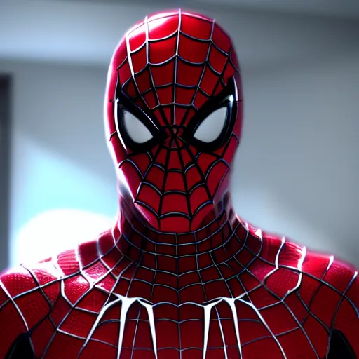 Image similar to Keanu Reeves as spiderman , muscle extremely detailed, fantastic details full face, mouth, trending on artstation, pixiv, cgsociety, hyperdetailed Unreal Engine 4k 8k ultra HD, WLOP