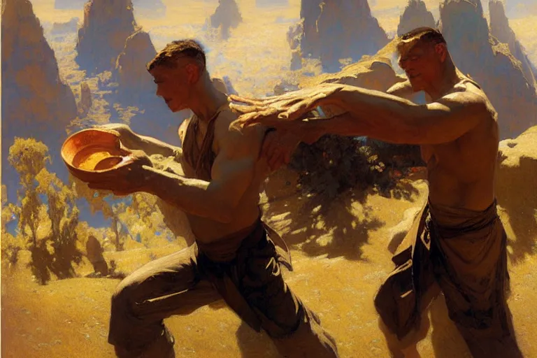 Image similar to earth bender, painting by gaston bussiere, craig mullins, j. c. leyendecker