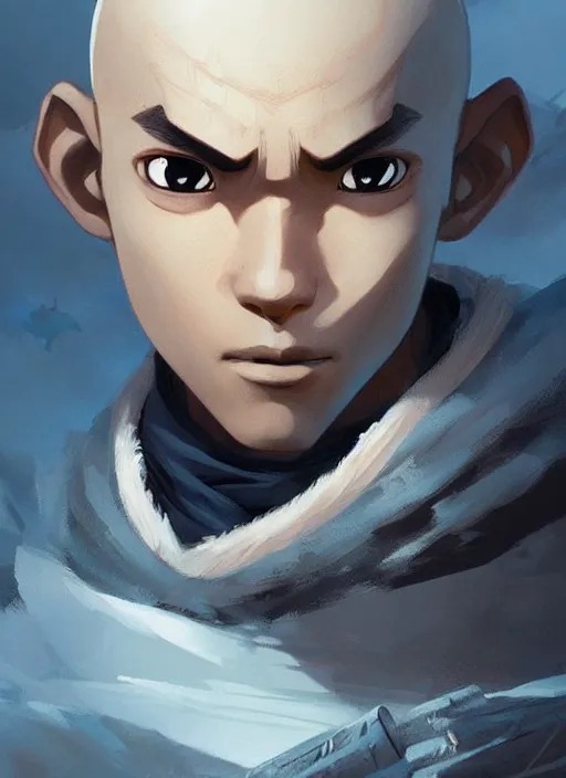 Prompt: highly detailed portrait of aang the last airbender, unreal engine, fantasy art by greg rutkowski