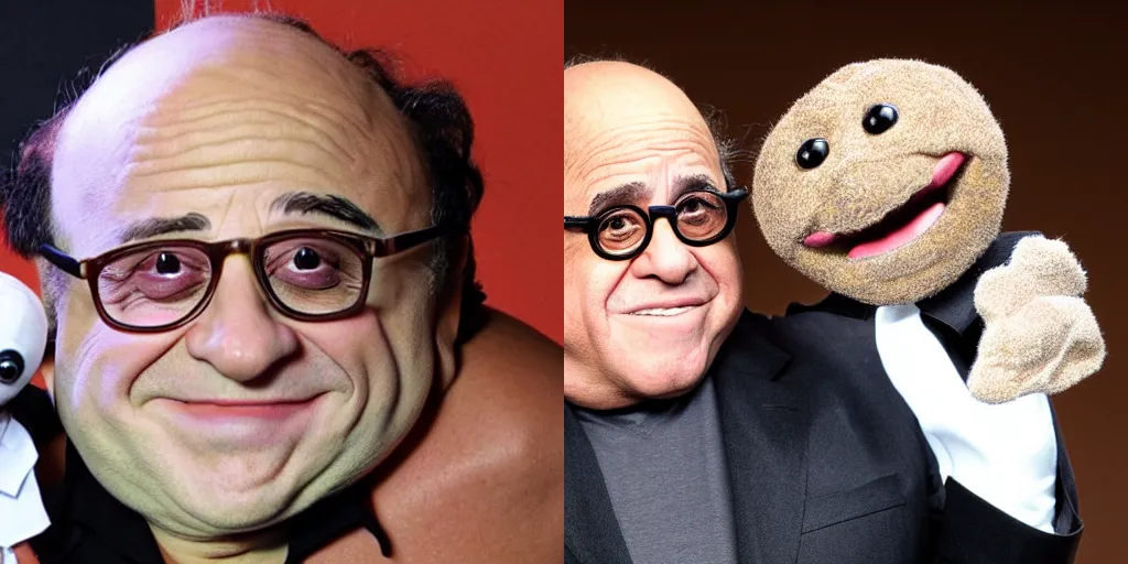 Prompt: Danny Devito as a puppet