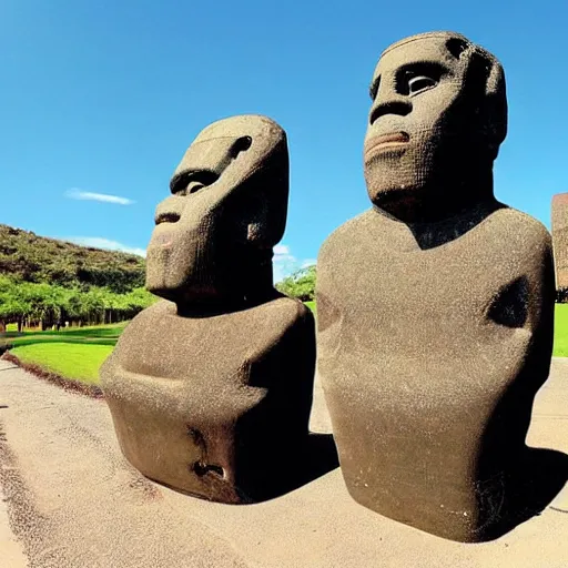 Image similar to Notorious BIG as a moai