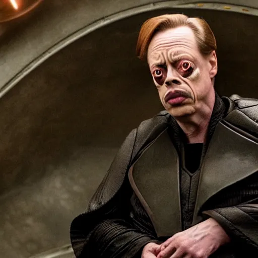 Image similar to steve buscemi as baron harkonnen in a still from the film Dune (2021)