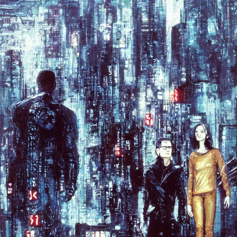 Prompt: A painting of Neuromancer