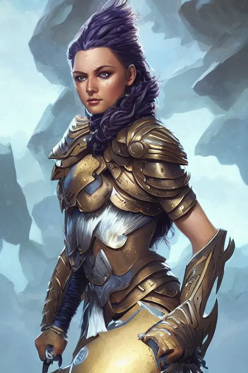 Image similar to amazon valkyrie athena, d & d, fantasy, portrait, highly detailed, headshot, digital painting, trending on artstation, concept art, sharp focus, illustration, art by artgerm and greg rutkowski and magali villeneuve