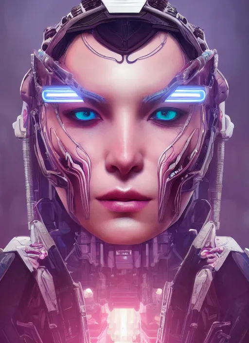 Prompt: symmetry!! portrait of cyberpunk alien empress in the style of horizon zero dawn, machine face, intricate, elegant, highly detailed, digital painting, artstation, concept art, smooth, sharp focus, illustration, art by artgerm and greg rutkowski and alphonse mucha, 8 k