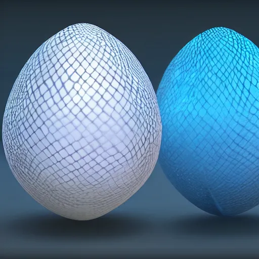 Image similar to translucent dragon scale egg, photorealistic, symmetrical, unreal engine