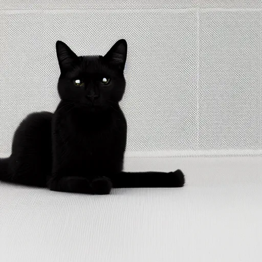 photograph of a black cat sitting in a white studio | Stable Diffusion |  OpenArt