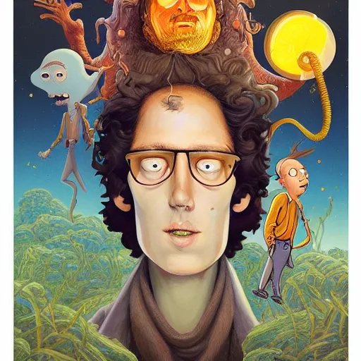 Image similar to lucky projector portrait by gaston bussierre and charles vess and james jean and erik jones and rhads, inspired by rick and morty, epic, funny, huge scale, beautiful fine face features, intricate high details, sharp, ultradetailed